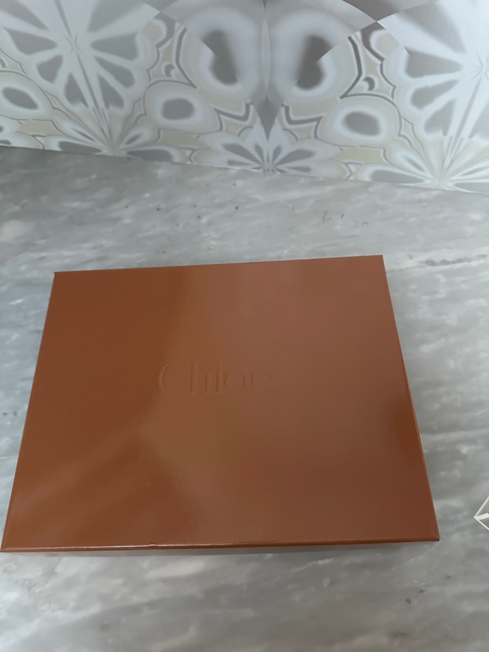 Chloe Brown Glossy Logo Box